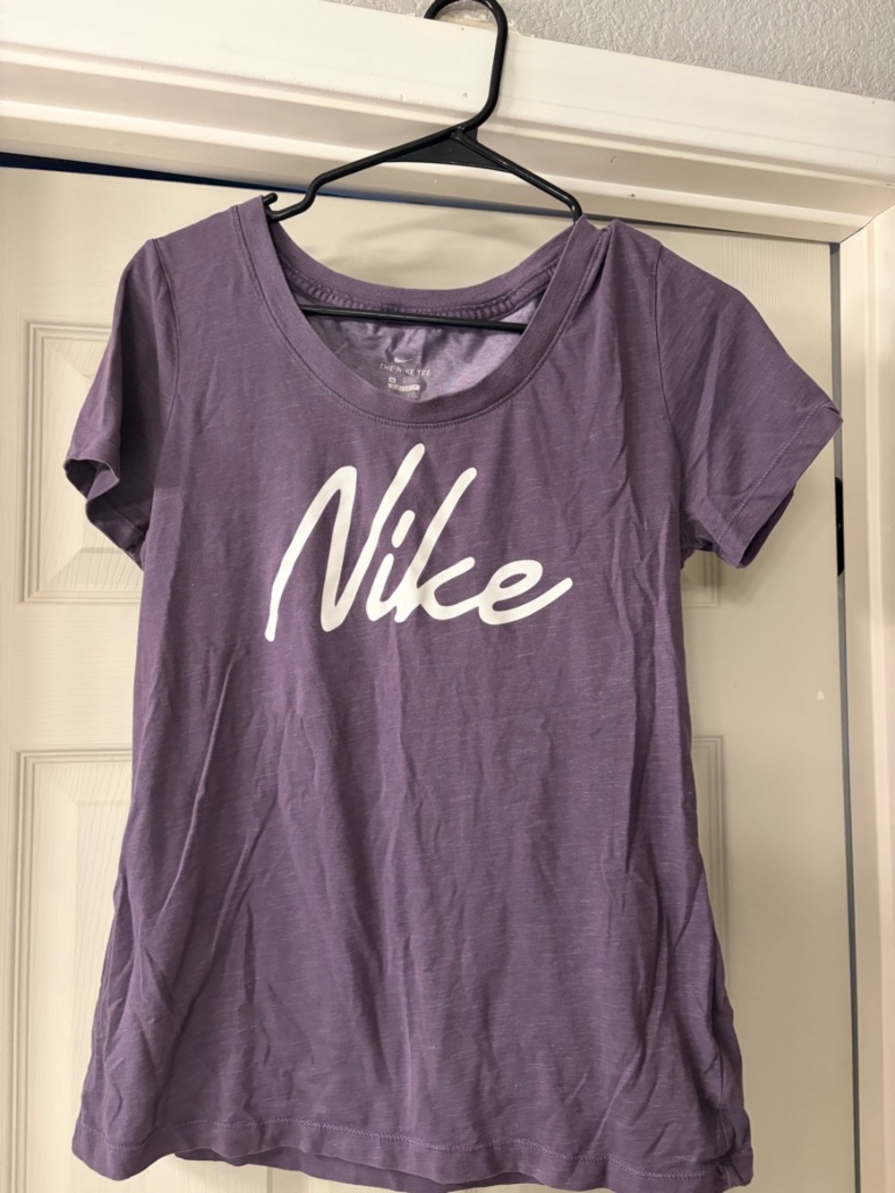 Nike Lavender Script Logo Dri-Fit Short Sleeve Tee
